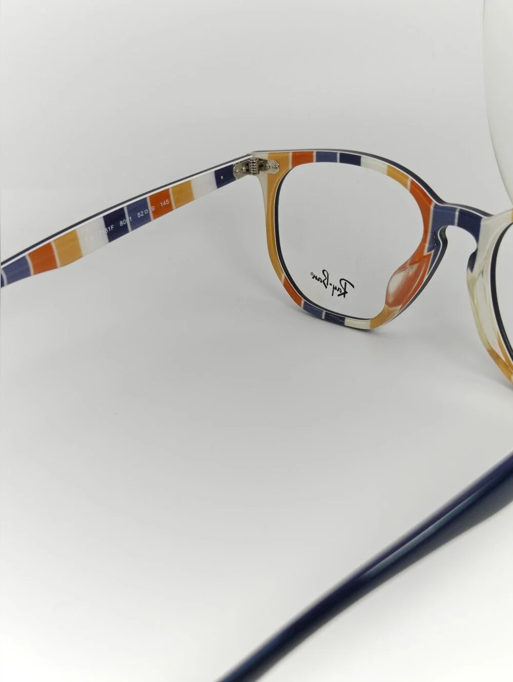 RB 7151R Ray-Ban Navy Blue Round Full-Rim Optical Frames.